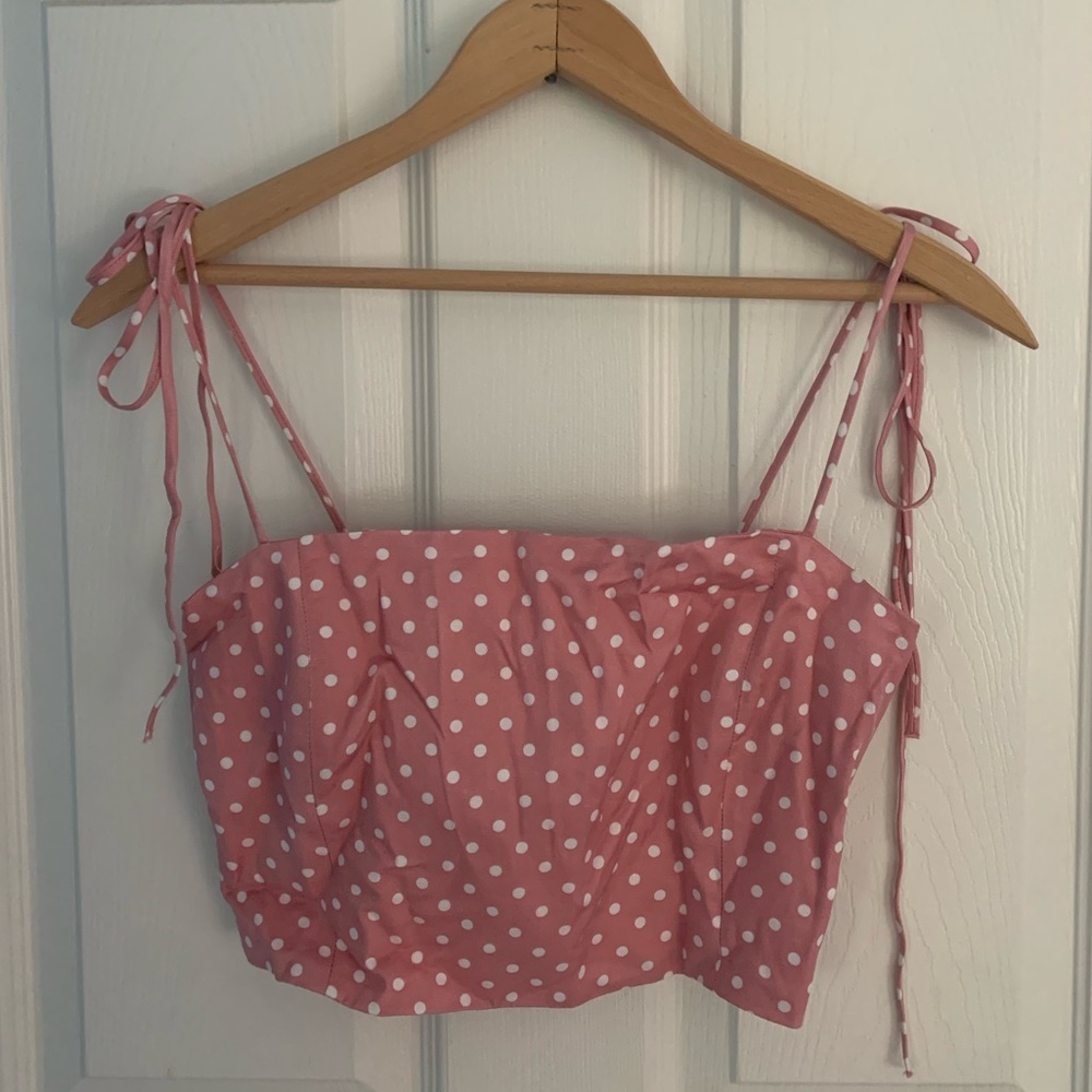 NWT Zara Polka Dot Crop Top